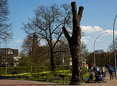 公用,汉堡市,树,艺术家,德国
