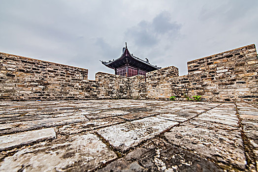 江西省赣州市军门楼城堡古建筑景观