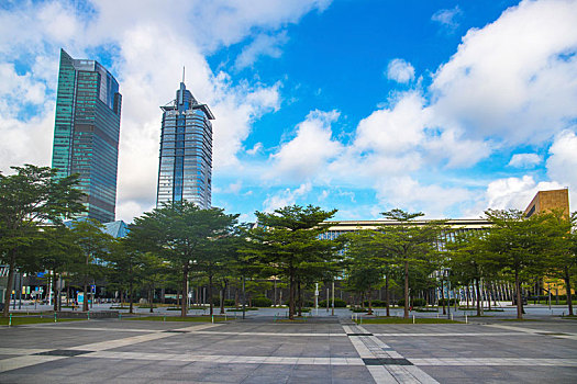 广东深圳福田区市民中心的美景