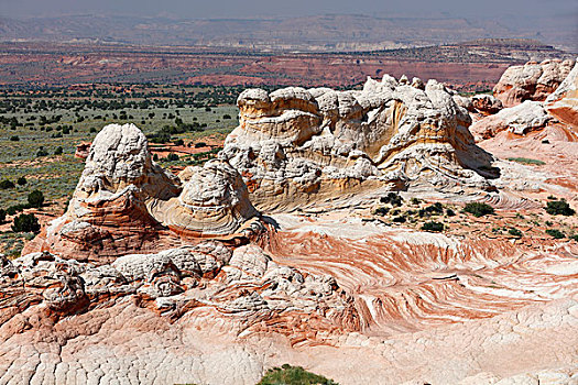 白色,岩石构造,朱红色,悬崖,国家纪念建筑,亚利桑那,美国,北美