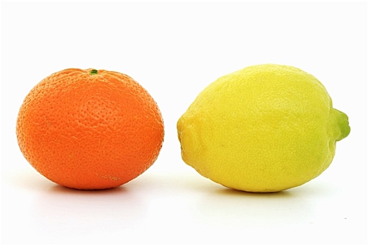 美味,柠檬,橙色,水果,白色背景
