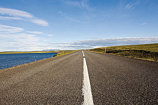 路线,湖,米湖,冰岛