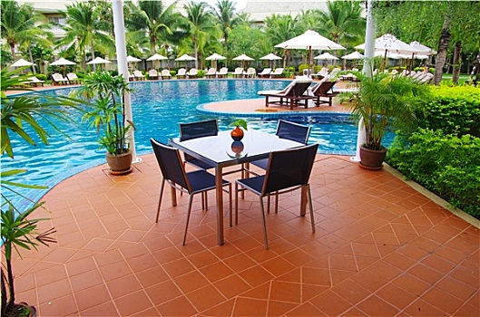 热带,游泳池,泰国