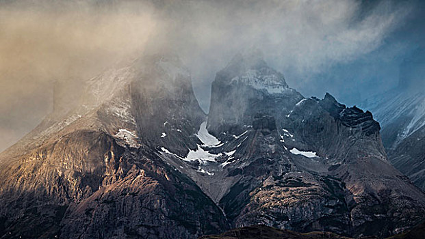 生动,乌云,上方,托雷德裴恩国家公园,智利
