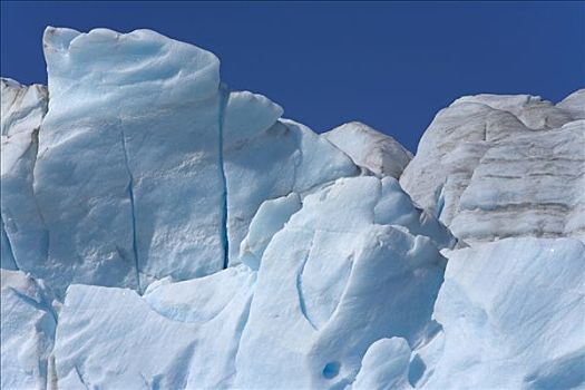 形态,蓝色,冰,缝隙,冰河,南乔治亚,南大洋,南极