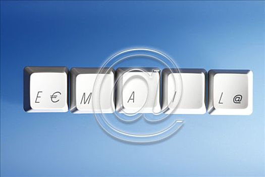 电子邮件,文字,键盘按键