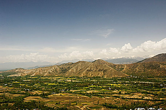 俯拍,风景,查谟-克什米尔邦,印度