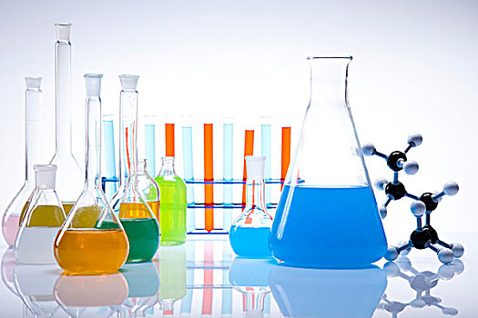 实验室,玻璃,液体,彩色