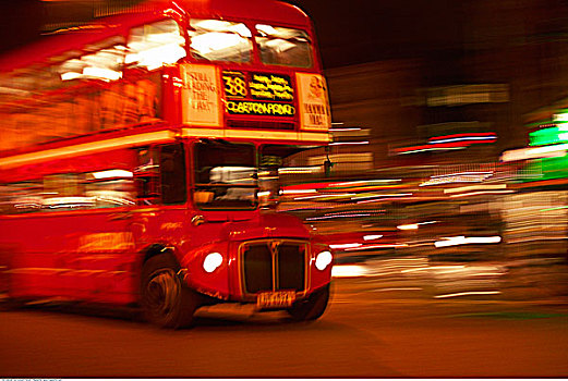 双层巴士,户外,维多利亚站,伦敦,英格兰