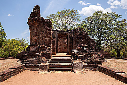 庙宇,遗址,波隆纳鲁沃古城,北方,中央省,斯里兰卡,亚洲