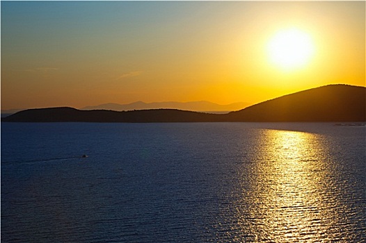 日出,上方,爱琴海