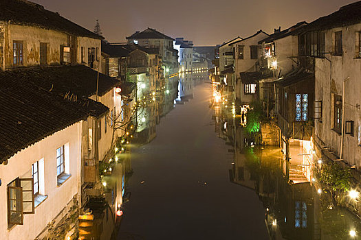 光亮,房子,运河,苏州,江苏,中国