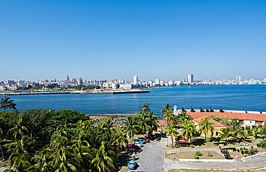 哈瓦那,古巴,全景,河,俯视