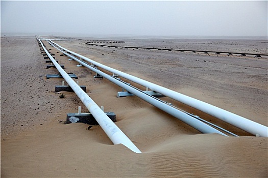 油,管道,荒芜,卡塔尔,中东