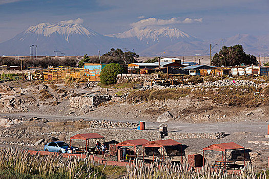 智利,乡村,俯视图