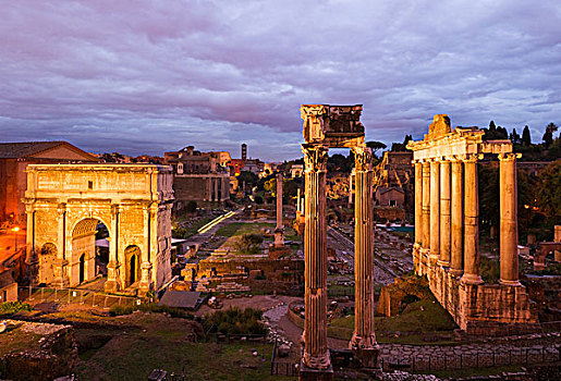 拱形,广告,庙宇,爱奥尼克柱式,柱子,首府,寺庙,左边,古罗马广场,罗马,拉齐奥,意大利,欧洲