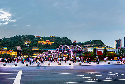 兰州中山桥夜景