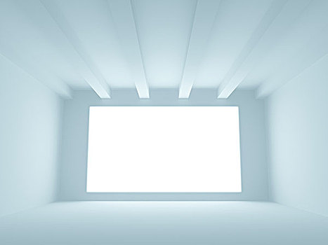 空,蓝色,室内,白色,屏幕,抽象,建筑,背景