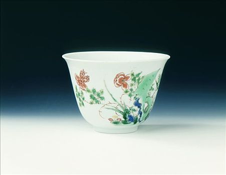 杯子,清朝,康熙时期,瓷器,艺术家,未知