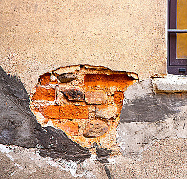 窗户,意大利,抽象,木头,百叶窗,水泥,砖