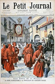 维多利亚皇后,看,队列,红色,忏悔者,1898年,艺术家