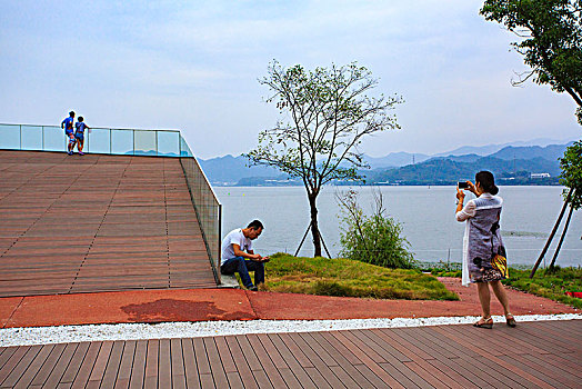 东钱湖,水岸,湖畔,休闲,风