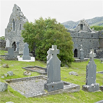 遗址,教堂,梅奥县,爱尔兰