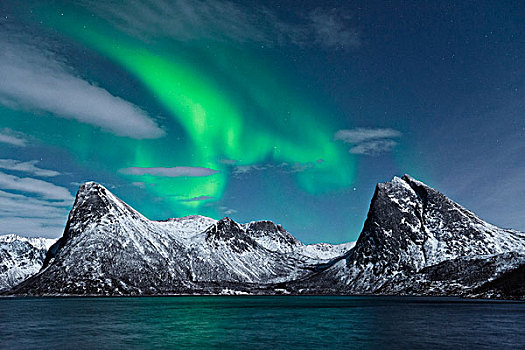 挪威,岛屿,极光,北部,北极光