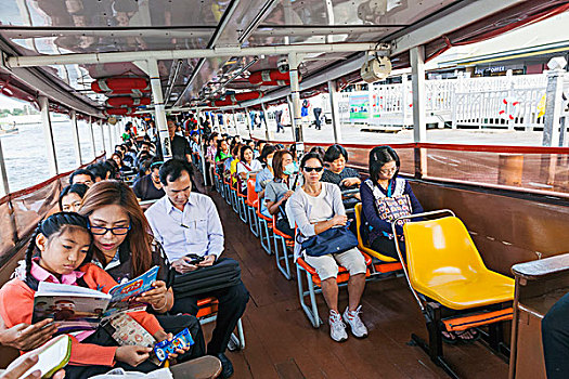 泰国,曼谷,湄南河,乘客