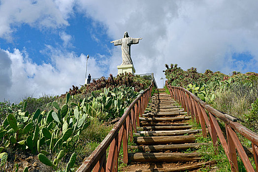 雕塑,耶稣,救世主,圣克鲁斯岛,马德拉岛,葡萄牙,欧洲