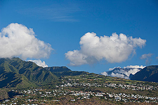 法国,海外,领土,留尼汪岛,火山,乡村