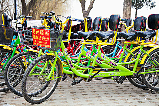 自行车,待租,后海,公园,北京,中国