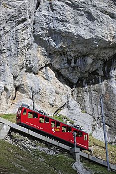 百分比,倾斜,齿轨铁路,世界,铁路,皮拉图斯,靠近,瑞士,欧洲