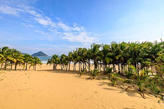 中国海南南湾猴岛七彩沙滩