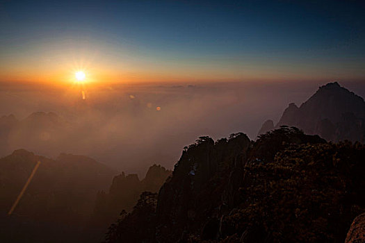 黄山日出