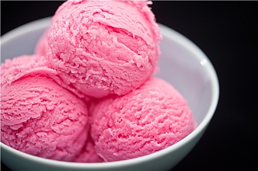 树莓冰淇淋,甜点