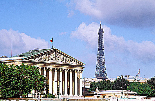 法国,巴黎,巴黎七区,埃菲尔铁塔,背影