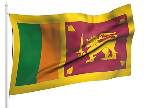 飞,旗帜,斯里兰卡,国家