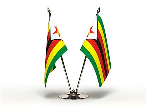微型,旗帜,津巴布韦,隔绝
