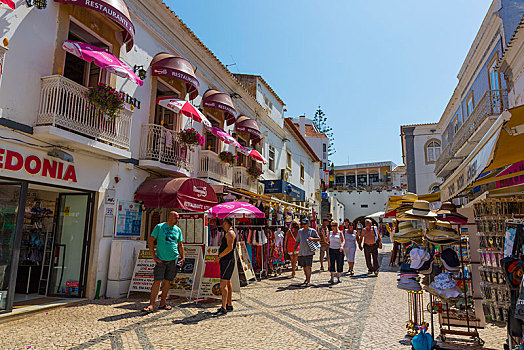 购物街,阿尔布斐拉,阿尔加维,葡萄牙,欧洲