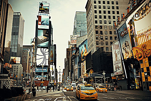 纽约,时代广场,街道,风景,九月,曼哈顿,百老汇,剧场,标识,象征,美国