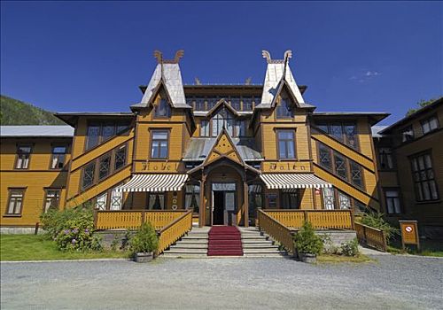木质,建筑,酒店,挪威