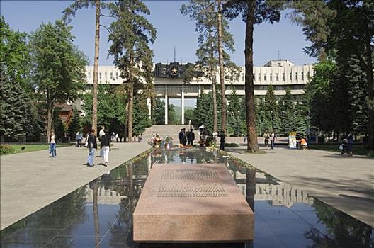 二战,纪念,公园,阿拉木图,哈萨克斯坦