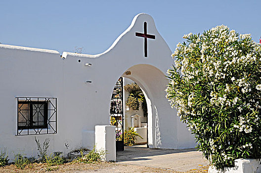 入口,教堂,寺院,弥撒,山,伊比萨岛,巴利阿里群岛,西班牙,欧洲