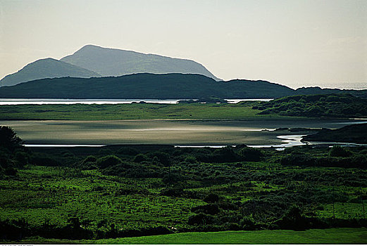 俯视,风景,爱尔兰