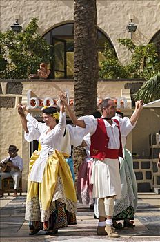 传统服装,节日,大加那利岛,加纳利群岛,西班牙
