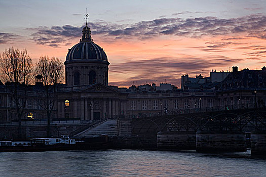 日落,法国,巴黎