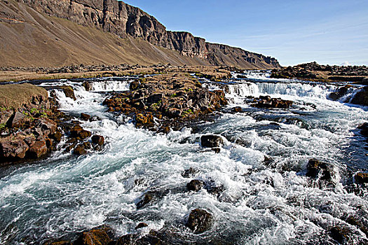 河,靠近,南方,区域,冰岛,欧洲
