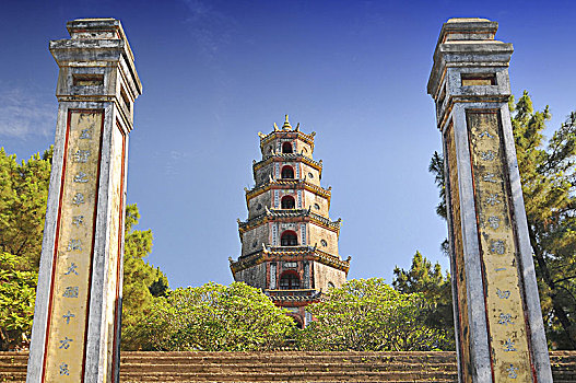 越南,色调,塔,历史,庙宇,城市