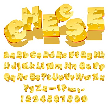 奶酪,字体
